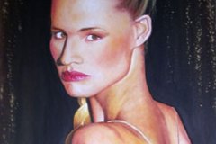 MICHELLE olio su tela 100 x 50