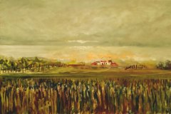 2 - CAMPAGNA OSPITALETTESE - Olio su cartoncino 26x38