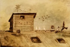 3 - COLOMBAIA- Olio su cartoncino - 26x 38