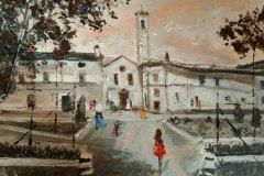 4 - FESTA A LOVERNATO - olio su cartoncino - 31x21