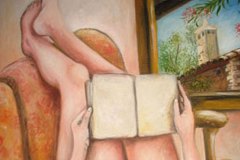 Lettura, Olio su tela, cm 50x40