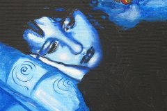 Rami, Torpore malinconico, acrilico su tela 30x40, 2011