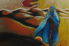 Rami, Volo, acrilico su tela, 40x80, 2011