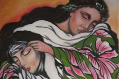 Rami, Donne farfalla, acrilico su tela, 70x100, 2011
