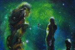 Rami, Nebulosa anomala - Il Funambolo, acrilico su tela, 60x60, 2012