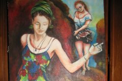 Rami, Al mare, acrilico su tela, 56x100, 2014