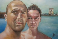 Massi e Stefi, acrilico su tela, 30x40 2018