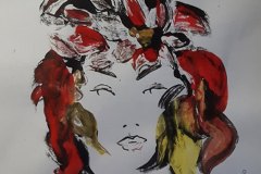 Pittura monotipo, olio, 2020