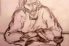 Pittura monotipo, olio, 2020