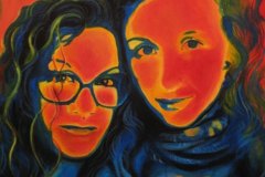 Rami, Erica e Silvia, acrilico su tela, 40x50, 2014