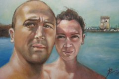 Massi e Stefi, acrilico su tela, 30x40 2018