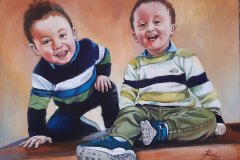 Massimo e Antonio, acrilico su tela, 40x50, 2023
