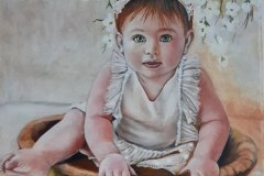 Ritratto di Isabel, acrilici su tela, 30x40, 2023