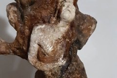 Cenere 9, scultura in cenere di ulivo, 2019