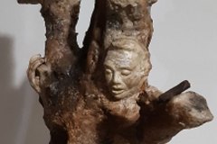 Cenere 9, scultura in cenere di ulivo, 2019