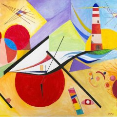 Il faro, Acrilico su tela, cm 60x80, Giugno 2019