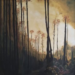 La solitudine, olio su tela, cm 90x90